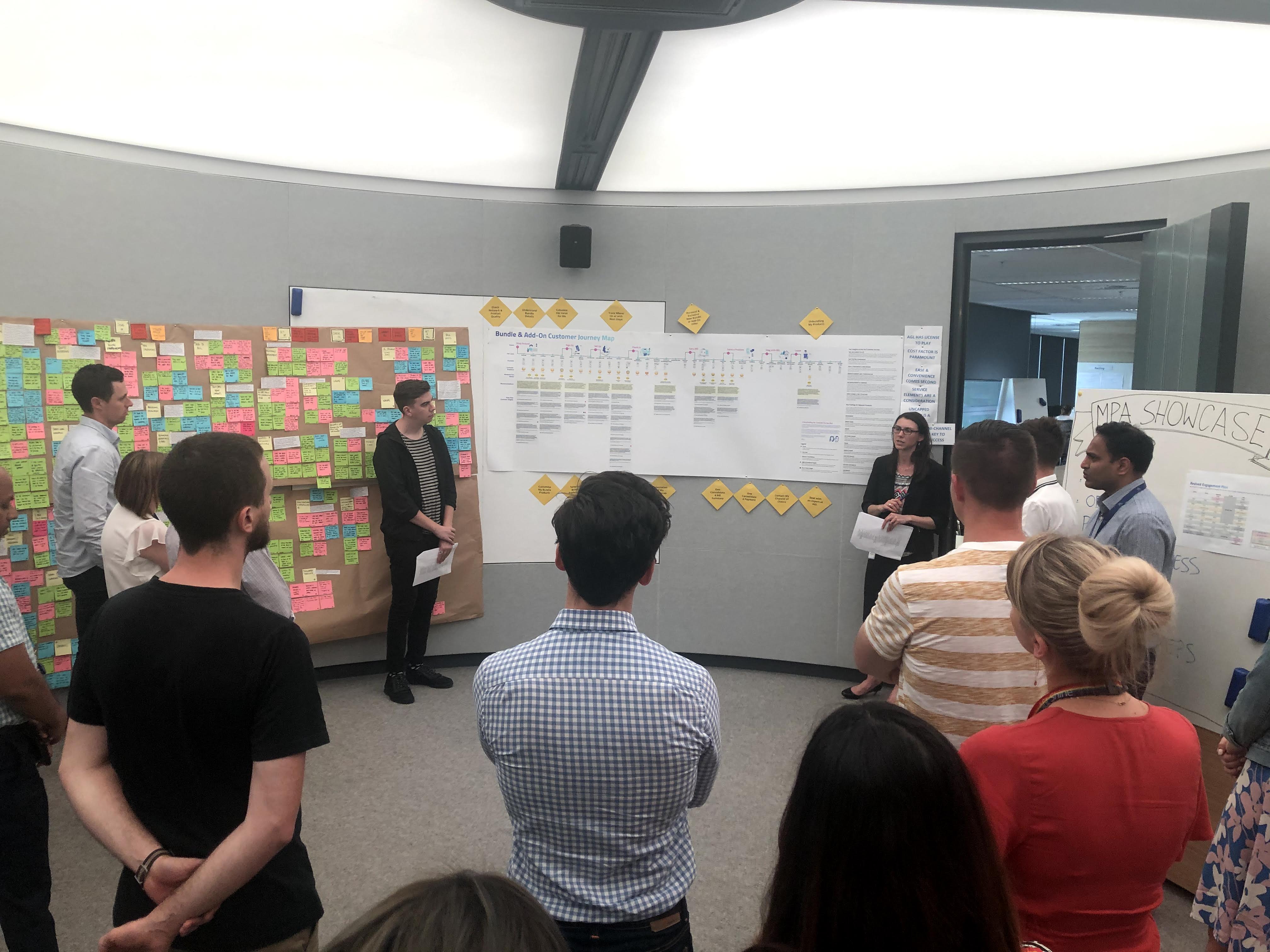 Strategic design workshop facilitation by RuminX consultants with enterprise team